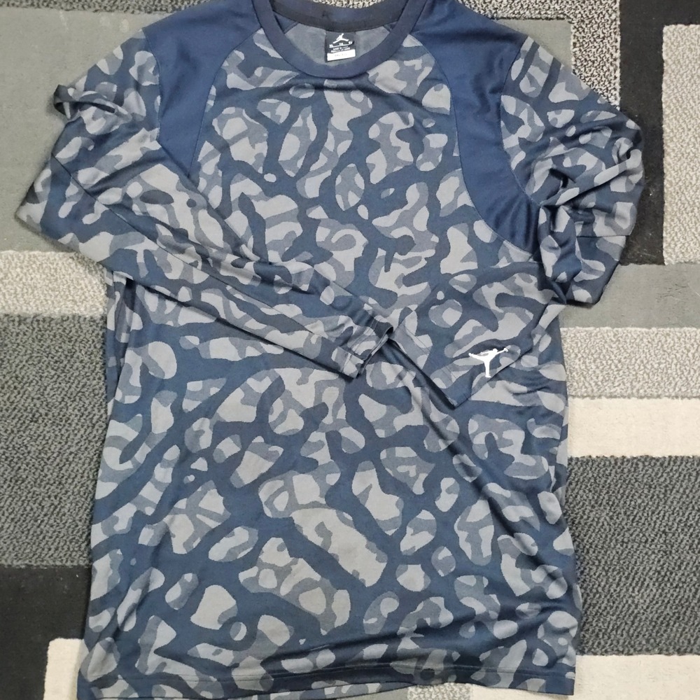 Jordan Dri-FIT Long Sleeve Shirt Mens XL Navy Blue Excellent